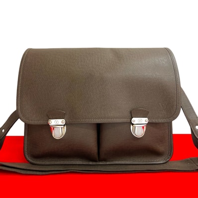 LOUIS VUITTON ルイヴィトン アレクセイ タイガ レザー ショルダーバッグ ブラウン
53490