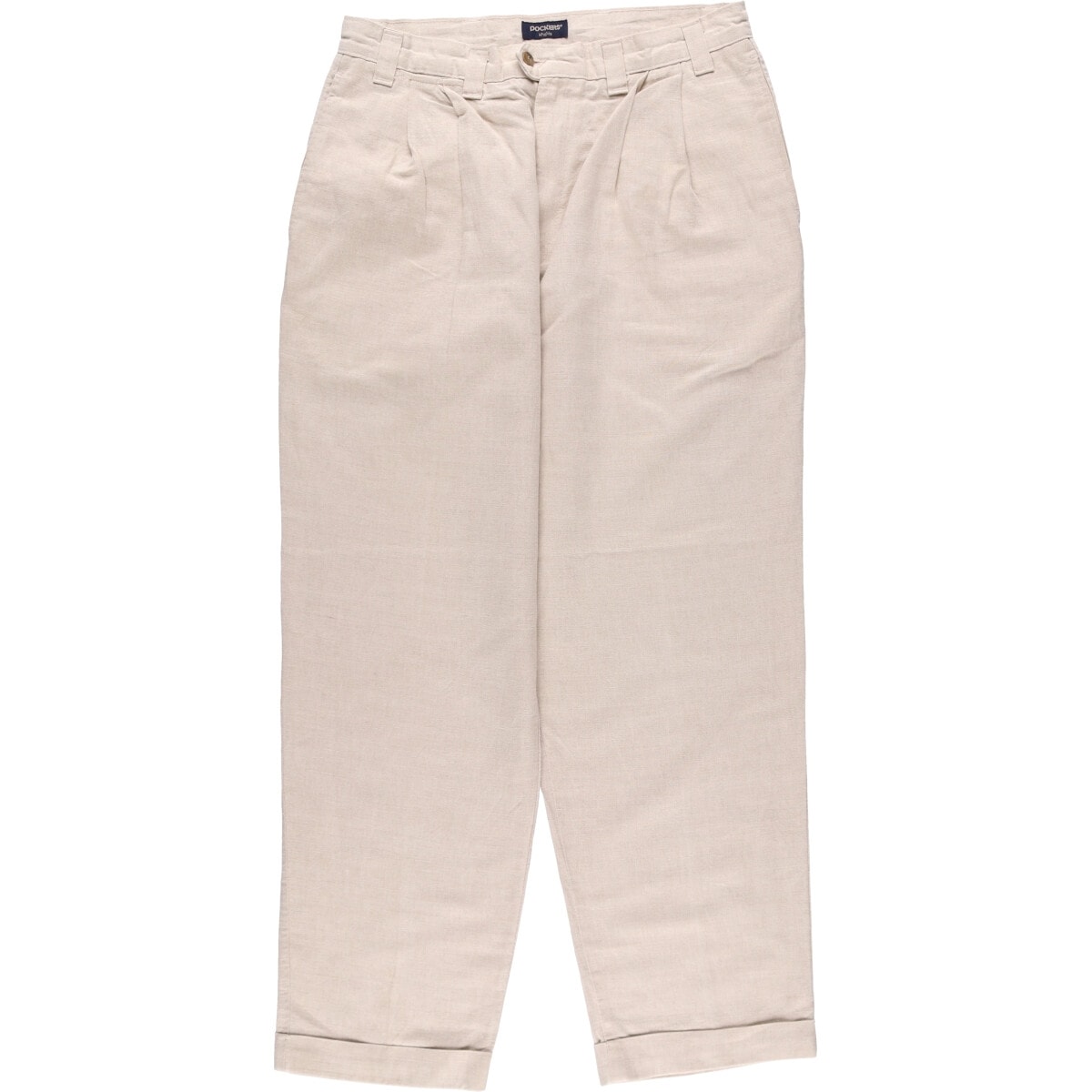 古着 90年代 リーバイス Levi's DOCKERS Khakis LOOSE FIT ツータック リネンパンツ スラックス USA製 メンズw33相当 ヴィンテージ/eaa565198