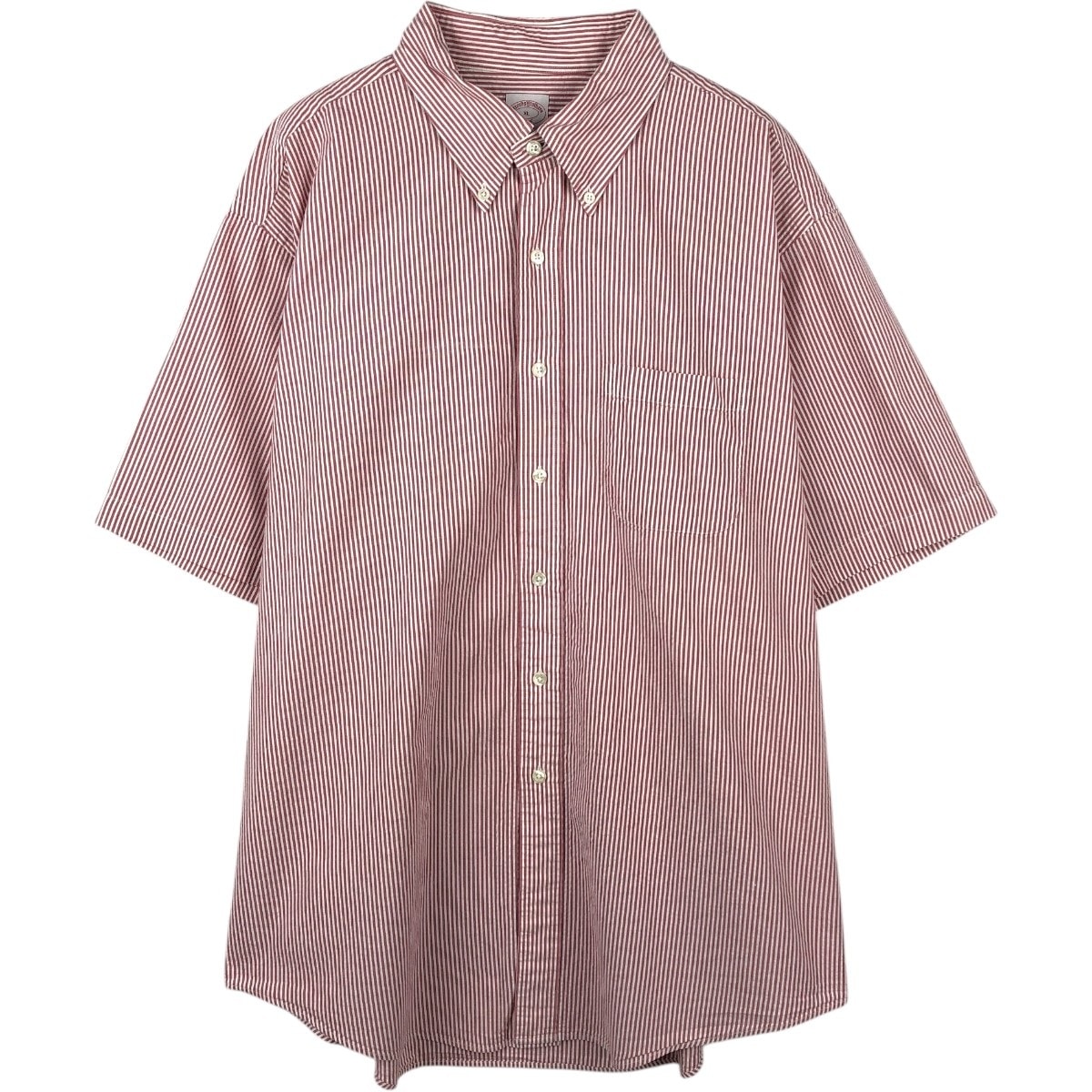 古着 ブルックスブラザーズ Brooks Brothers 346 シアサッカー 半袖 ボタンダウンストライプシャツ メンズXL相当/eaa665168