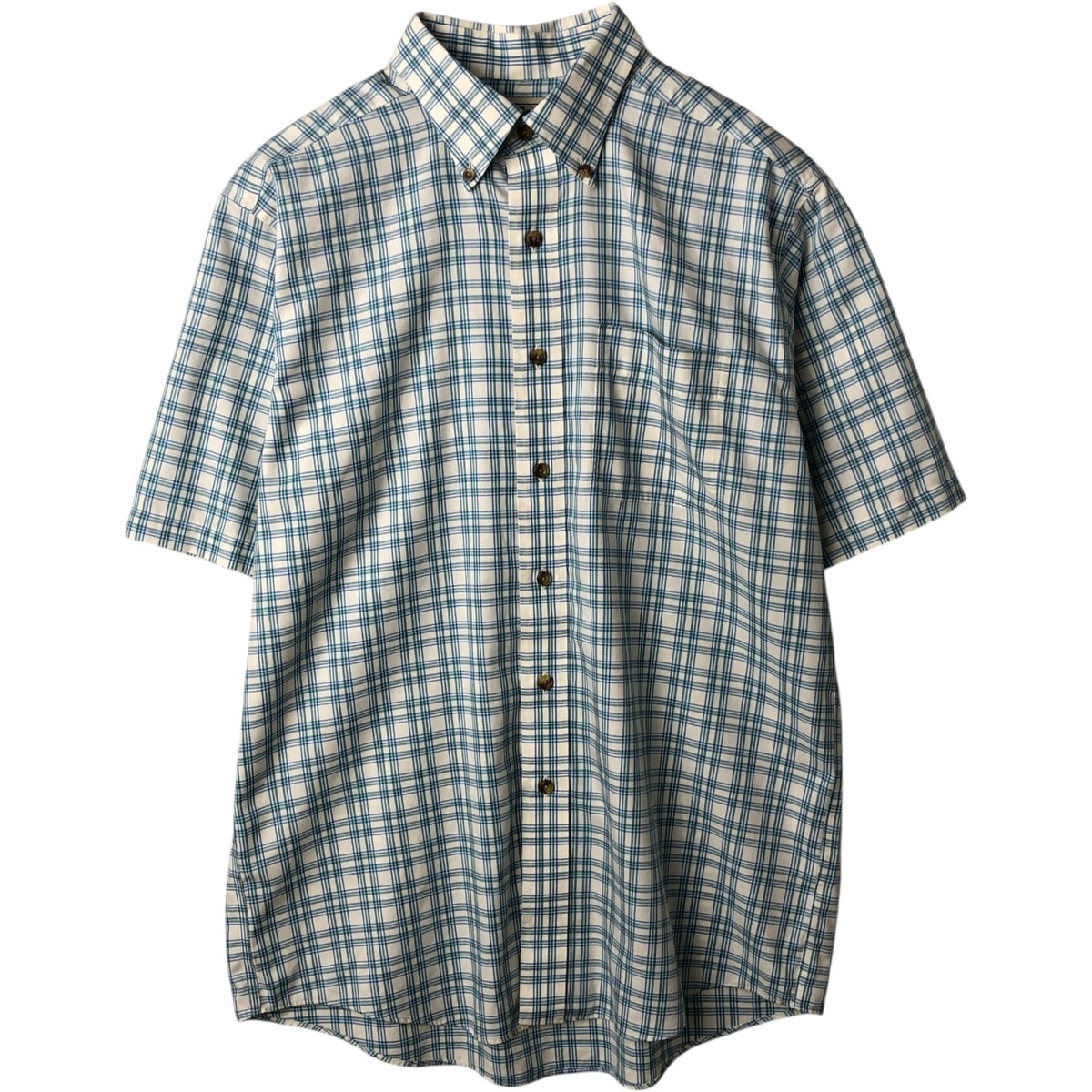 古着 90~00年代 エルエルビーン L.L.Bean TRADITIONAL FIT 半袖 ボタンダウン チェックシャツ メンズM相当/eaa635664