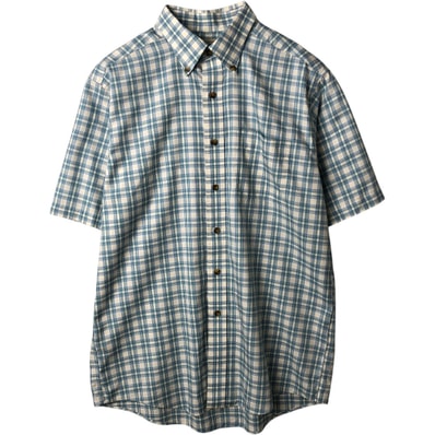 古着 90~00年代 エルエルビーン L.L.Bean TRADITIONAL FIT 半袖 ボタンダウン チェックシャツ メンズM相当/eaa635664