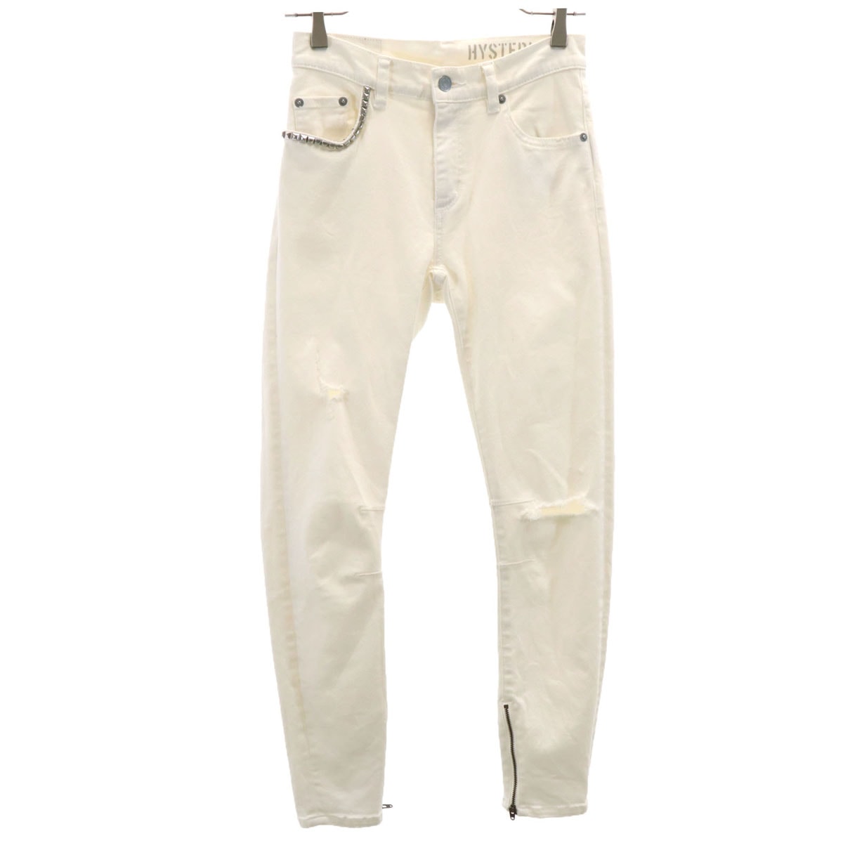 HYSTERIC GLAMOUR ヒステリックグラマー 日本製 スリムパンツ W25 アイボリー
