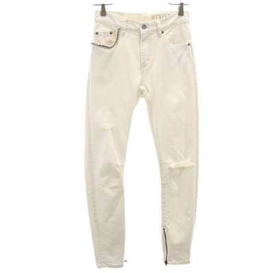 HYSTERIC GLAMOUR ヒステリックグラマー 日本製 スリムパンツ W25 アイボリー