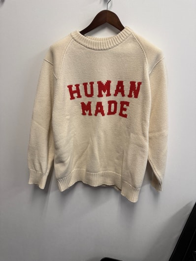HUMAN MADE RAGLAN SLEEVE KNIT "White"