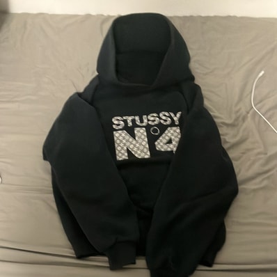 希少 old stussy モノグラム no4 パーカー hoodie