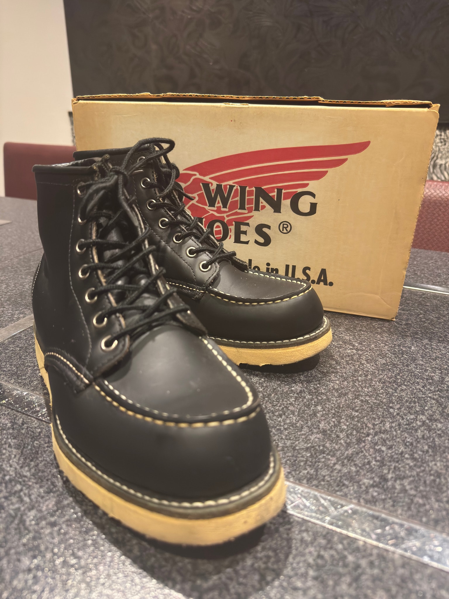 【希少・茶芯・箱付】RED WING 8179 刺繍羽タグ 7E アイリッシュセッター