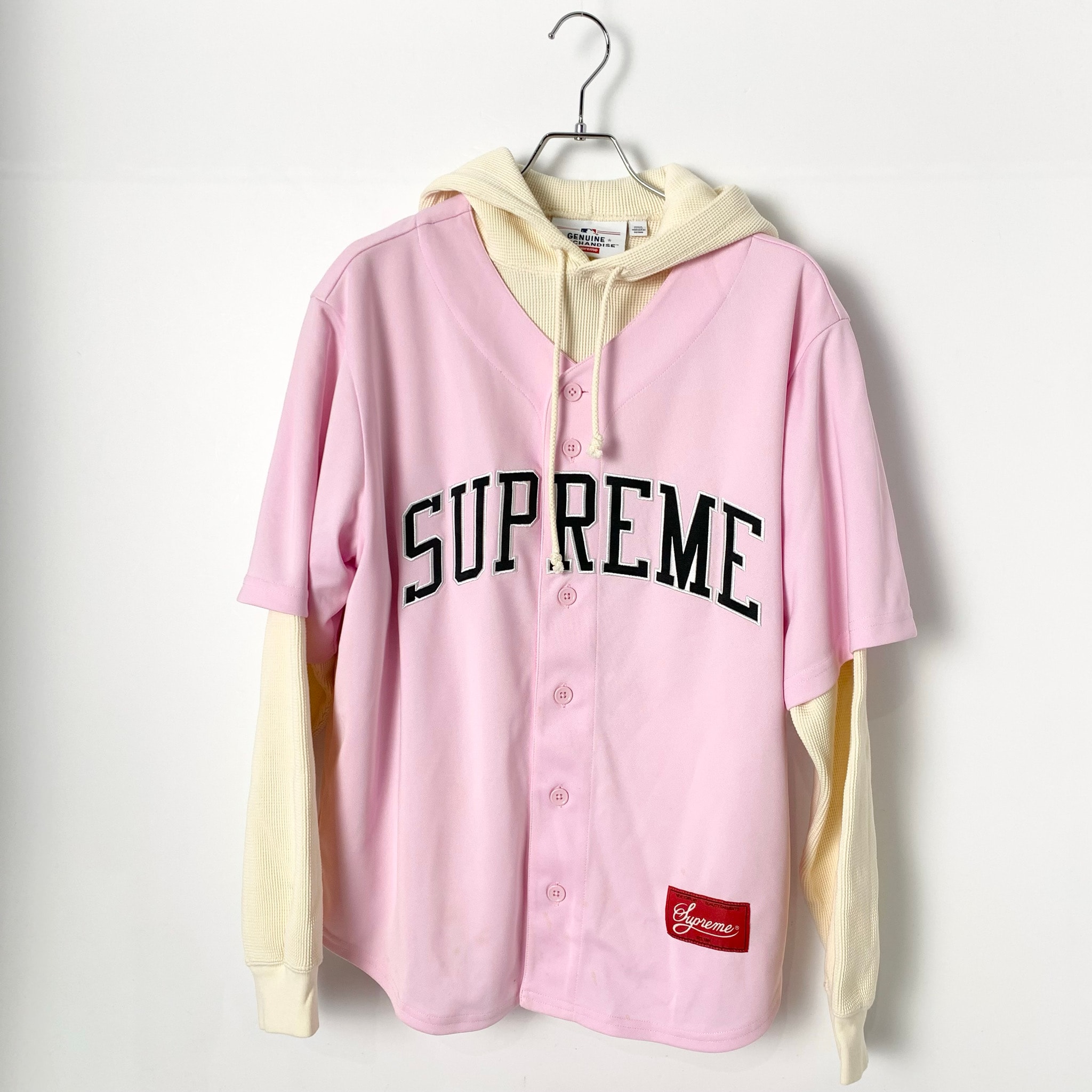 Supreme x Chicago White Sox Hooded Baseball Jersey "Light Pink"