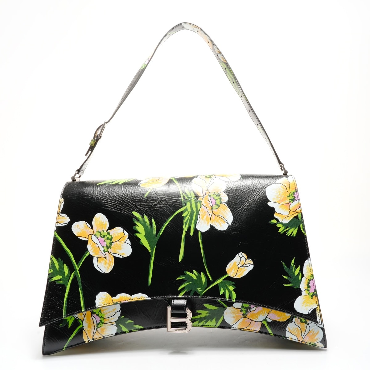 バレンシアガ BALENCIAGA クラッシュ L フローラル ショルダーバッグ【中古】