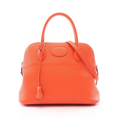 エルメス HERMES ボリード31 カプシーヌ 2WAY ハンドバッグ バッグ レザー トリヨンクレマンス カプシーヌ T刻印(2015年製造) レディース オレンジ系 【中古】