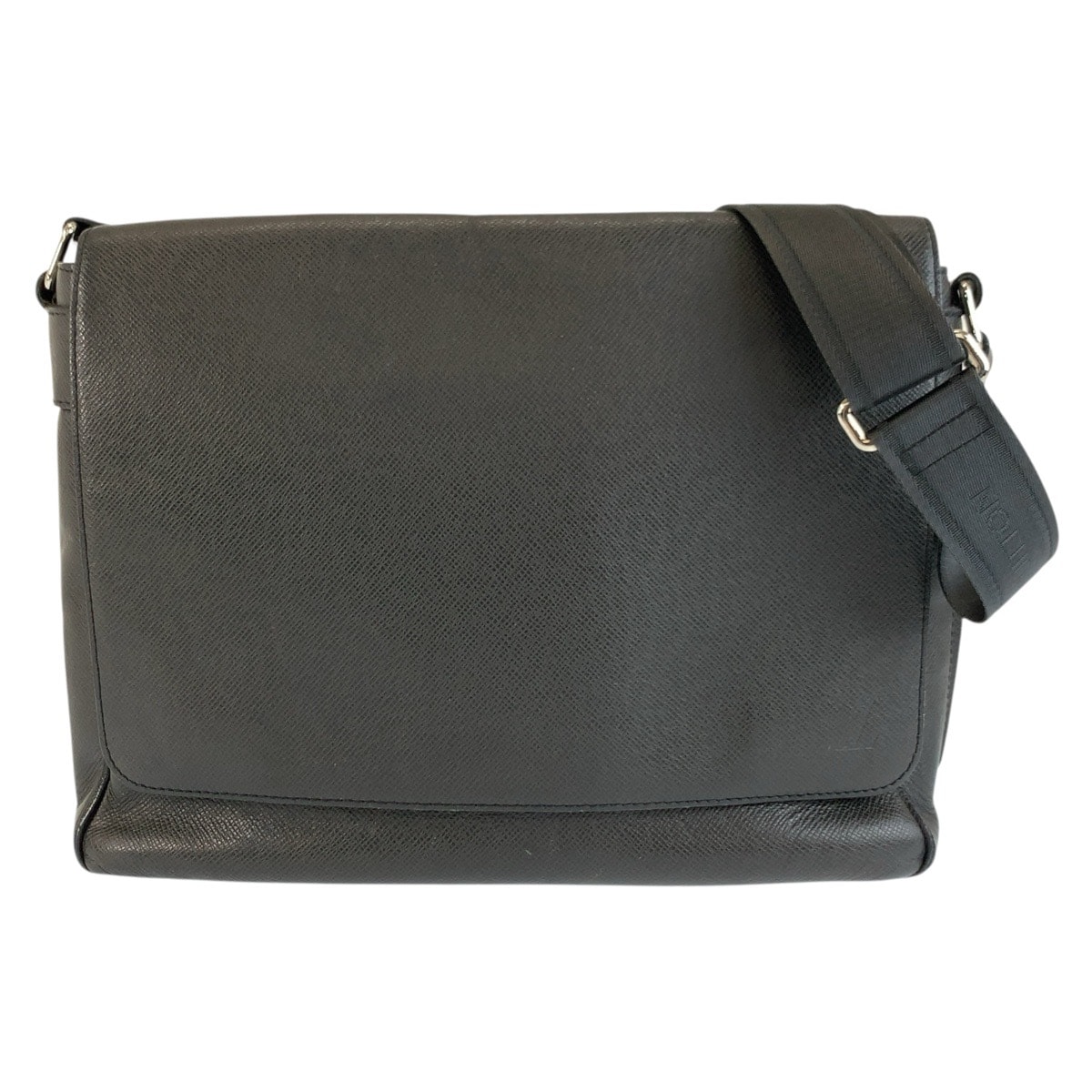 美品 LOUIS VUITTON ルイヴィトン タイガ ロマンMM グレー シルバー金具 レザー ショルダーバッグ メッセンジャーバッグ 604173 【中古】