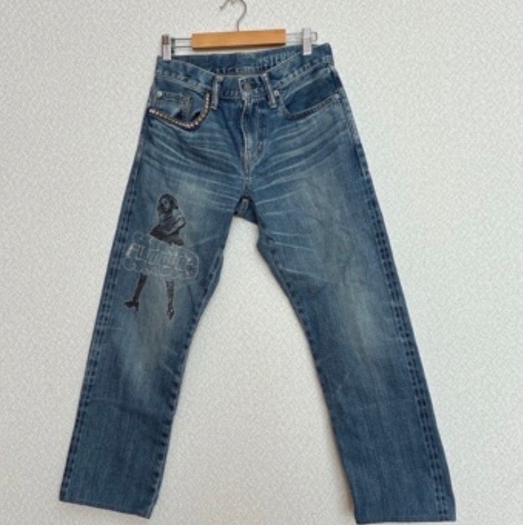 HYSTERIC GLAMOUR グラフィックデニムパンツ