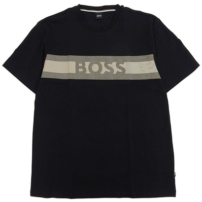 ヒューゴボス 新品同様 ロゴ ジャージー Tシャツ トップス メンズ ブラック XXL 50495687 XXL