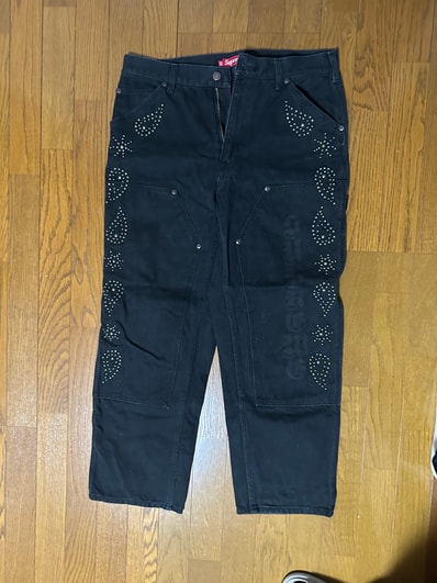 Supreme Paisley Studded Double Knee Painter Pant "Black"