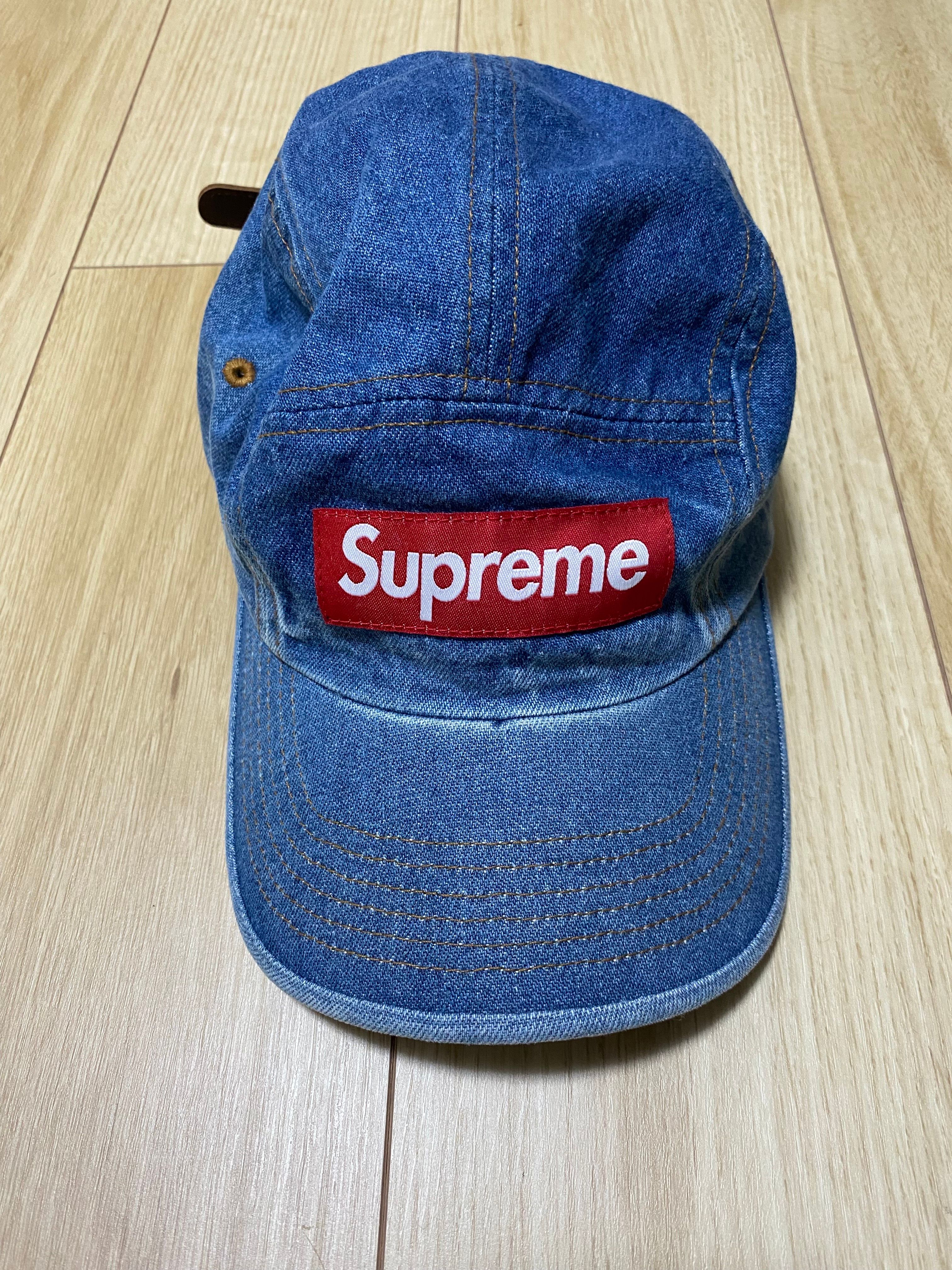 Supreme Washed Chino Twill Camp Cap "Denim"(22FW)
