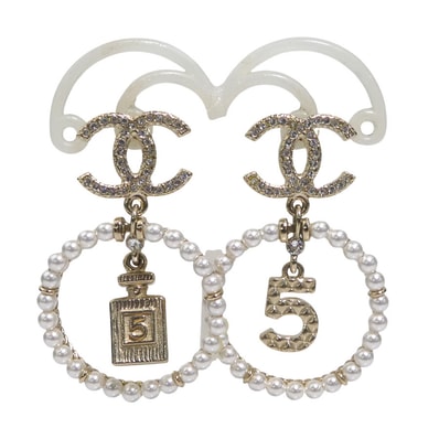 シャネル CHANEL ピアス メタル/フェイクパール ゴールド/ホワイト レディース【中古】 56964k