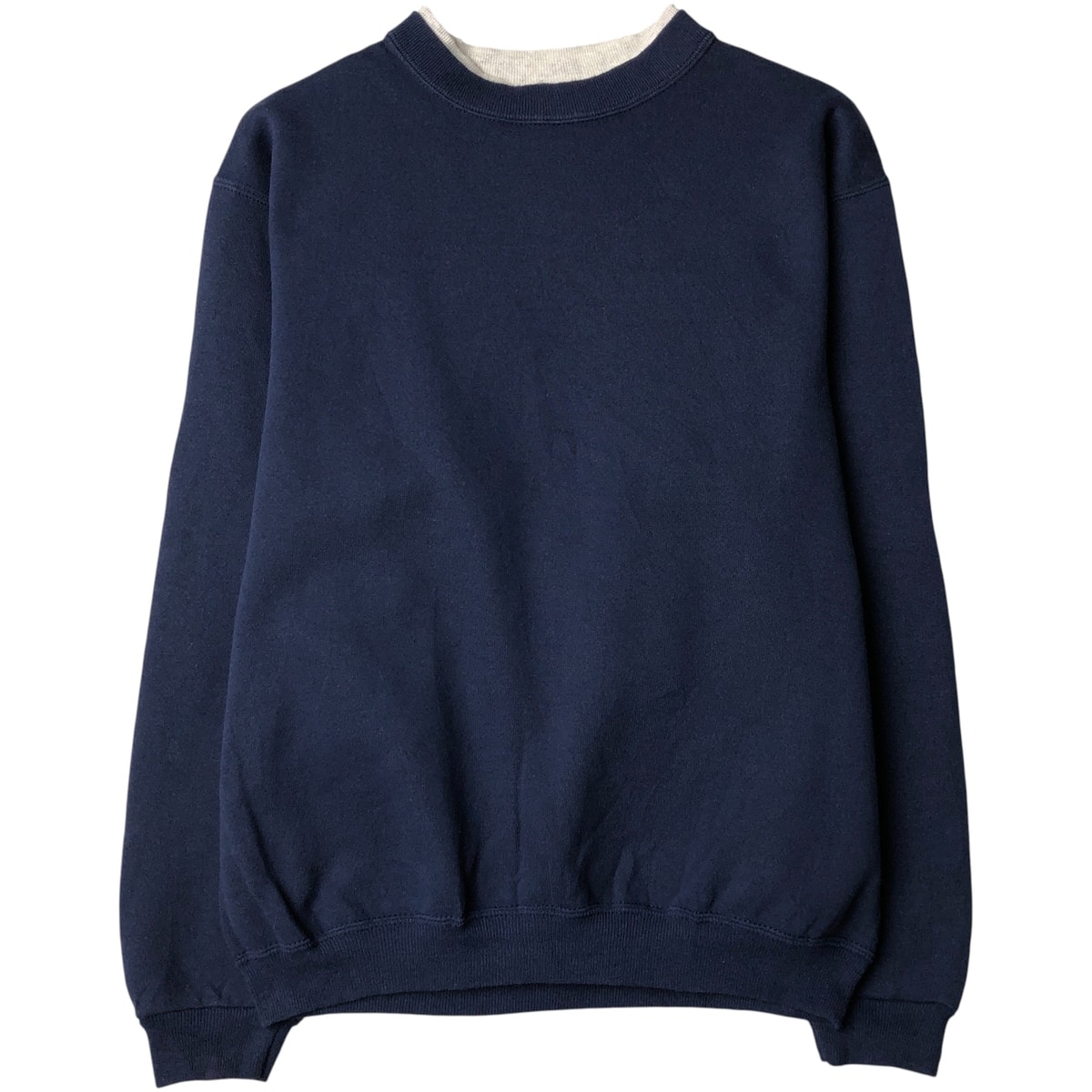 古着 80年代 ヘインズ Hanes HEAVYWEIGHT レイヤードネック 無地 ブランクスウェットシャツ トレーナー USA製 メンズL相当 ヴィンテージ/eaa482231