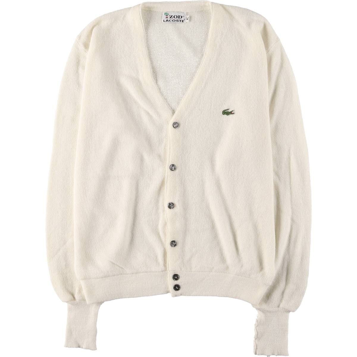 古着 70年代 ラコステ LACOSTE IZOD アクリルニットカーディガン メンズXL相当 ヴィンテージ/eaa576323