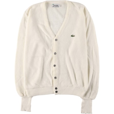 古着 70年代 ラコステ LACOSTE IZOD アクリルニットカーディガン メンズXL相当 ヴィンテージ/eaa576323