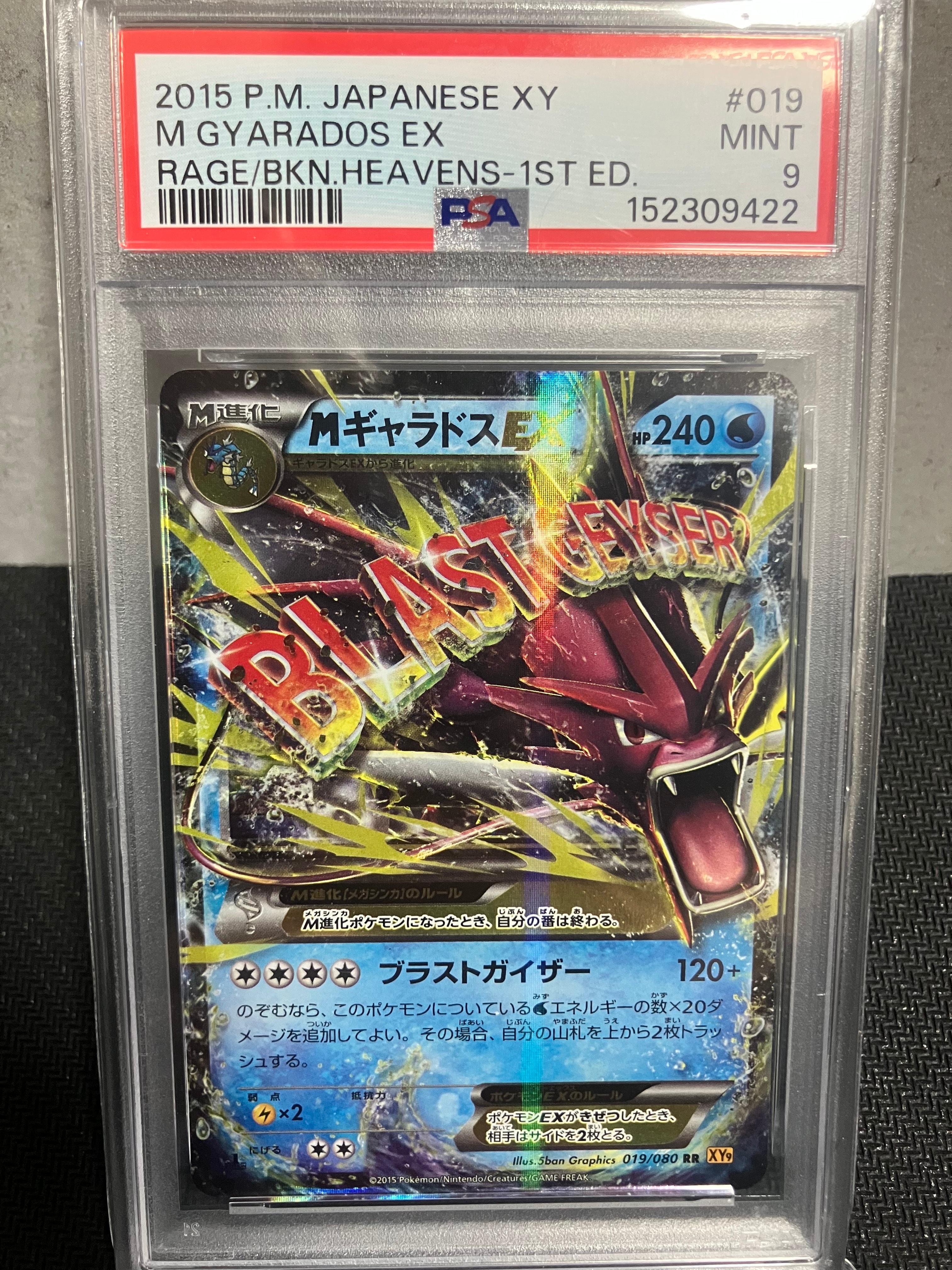 PSA10】MギャラドスEX RR :1ED [XY9 019/080](拡張パック「破天の怒り