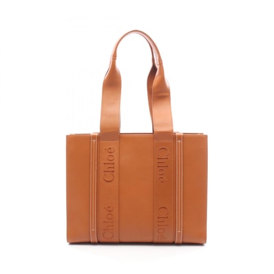 クロエ Chloe WOODY ウッディ ミディアム トートバッグ バッグ レザー レディース ブラウン系 CH22WS383I60247 【中古】