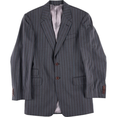 古着 ポールスミス Paul Smith LONDON ストライプ柄 ウールテーラードジャケット イタリア製 メンズS相当/evb032694
