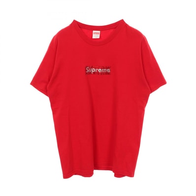 シュプリーム Supreme Supreme × SWAROVSKI Box Logo Tee 半袖Tシャツ 衣料品 トップス コットン メンズ レッド系 【中古】