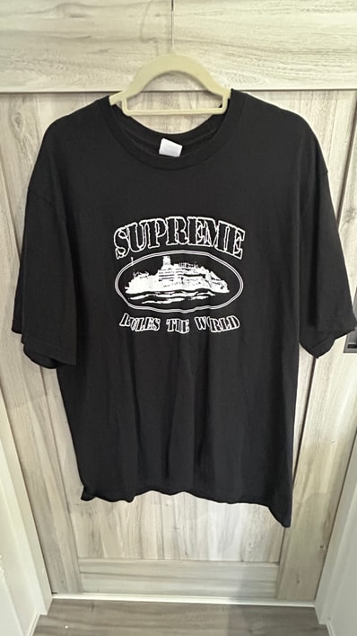Supreme / Corteiz Rules The World Tee "Black"