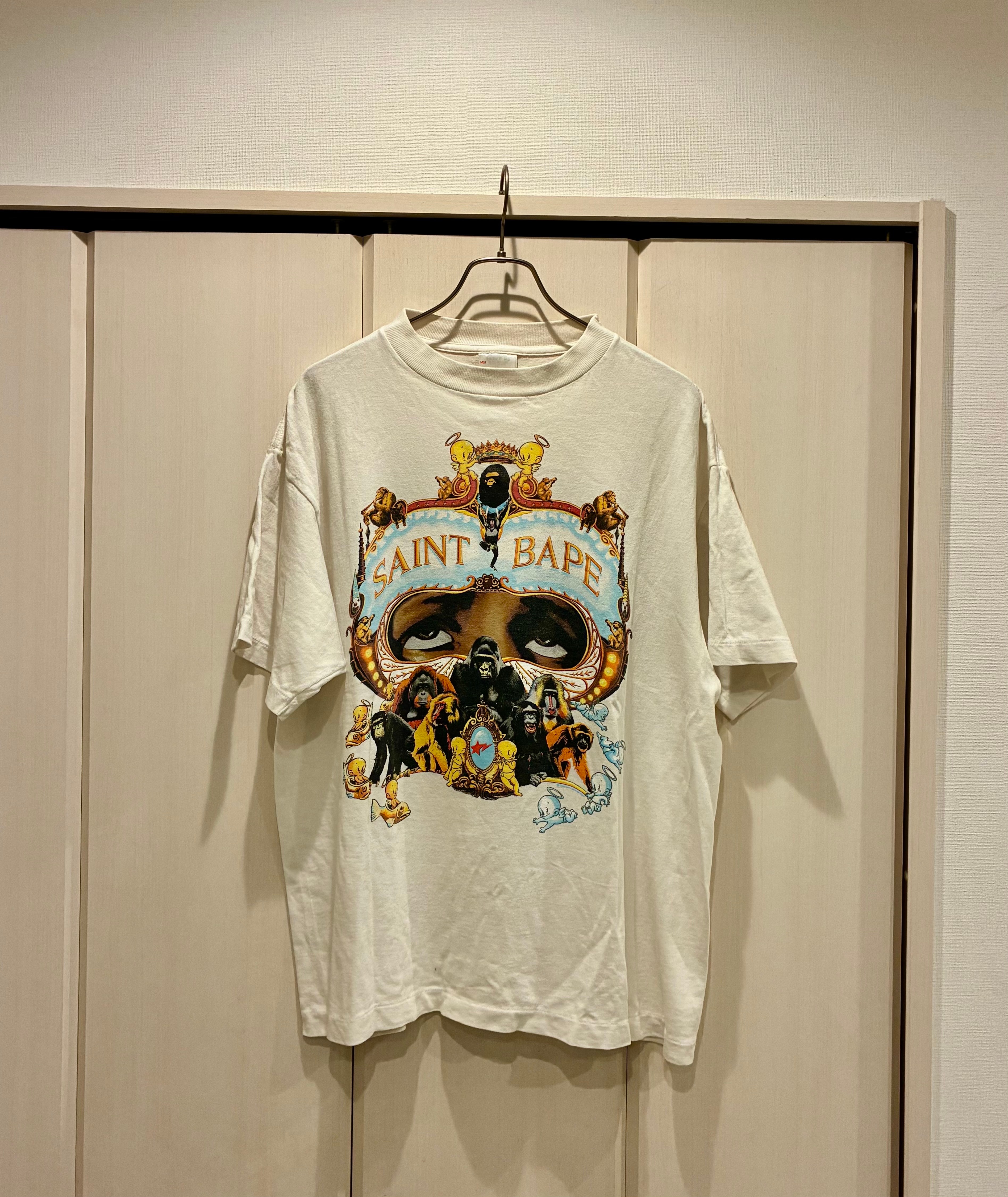 SAINT Mxxxxxx x A BATHING APE BAPE SS Tee Generation "White"