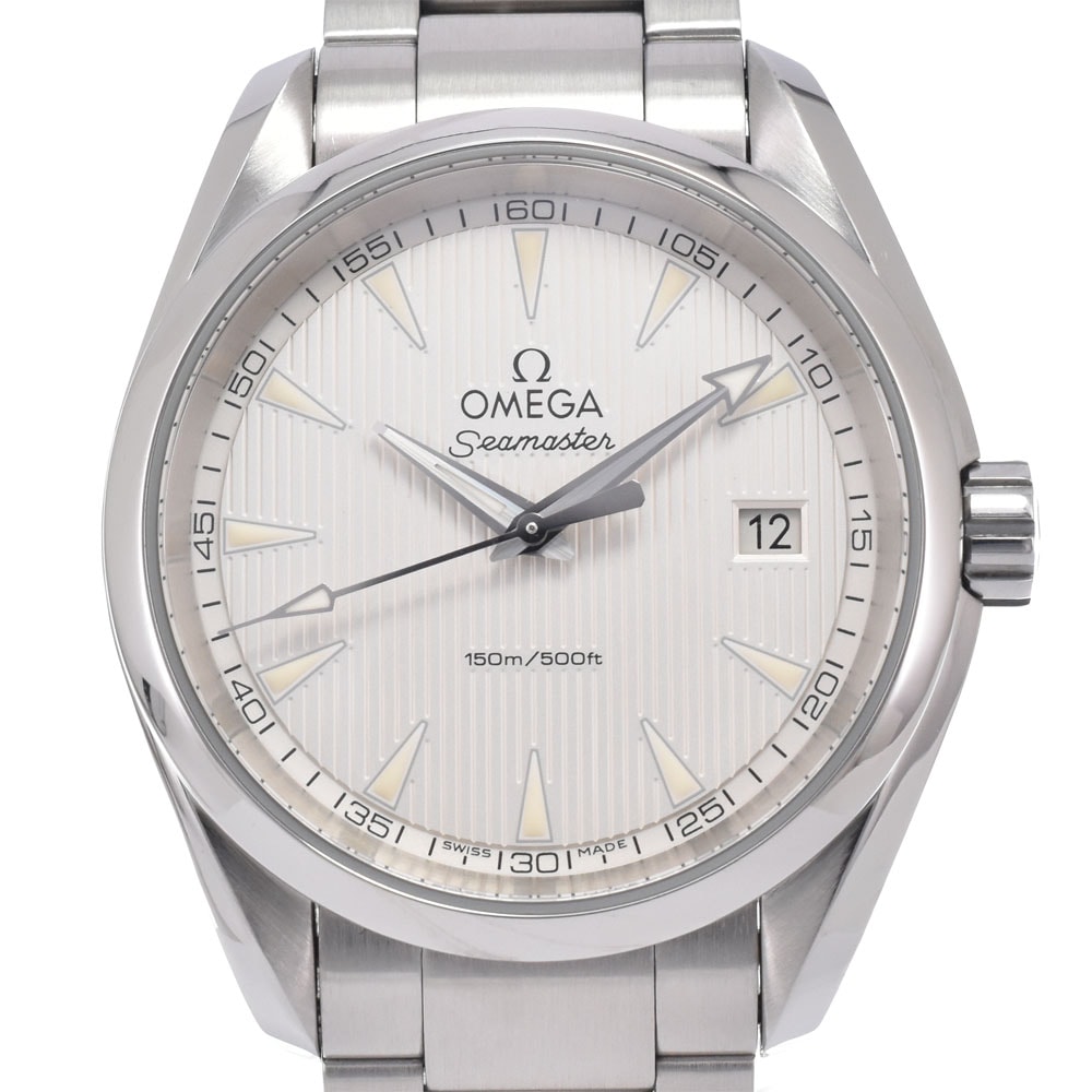 オメガ OMEGA 231.10.39.60.02.001 シーマスター アクアテラ シルバー クォーツ メンズ 美品 保証書付き 腕時計 M#151007