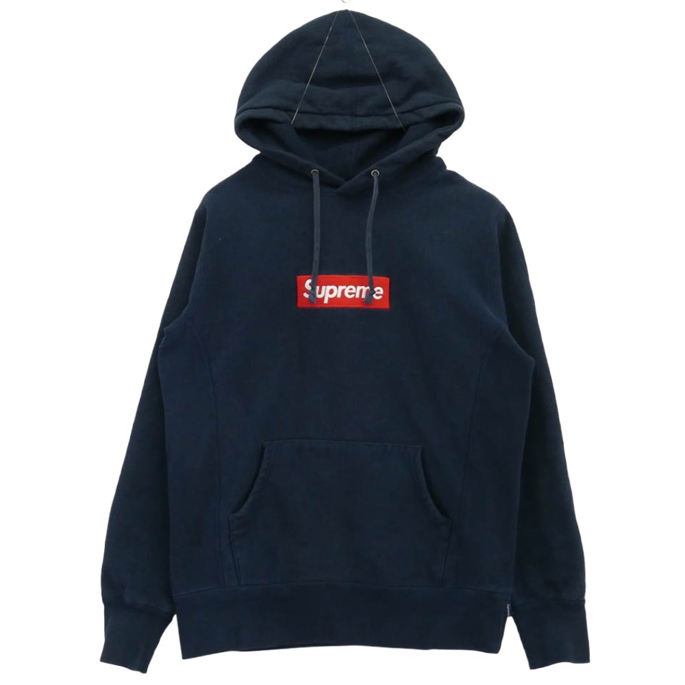 Supreme シュプリーム パーカー 12AW Box Logo Hooded Sweatshirt ボックスロゴ フーデッド フーディー スウェットシャツ パーカー ネイビー系 S【中古】