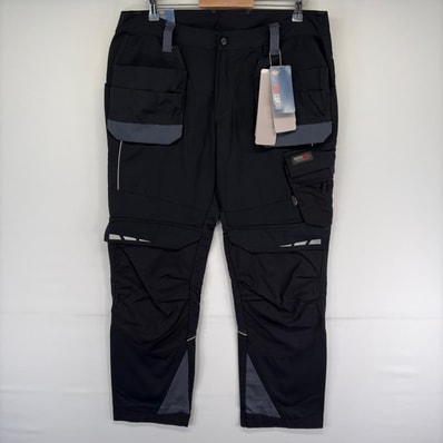 古着 デッドストック ディッキーズ Dickies パンツ ワーク ジッパーフライ スリムフィット タグ付き 36R ブラック系 メンズ