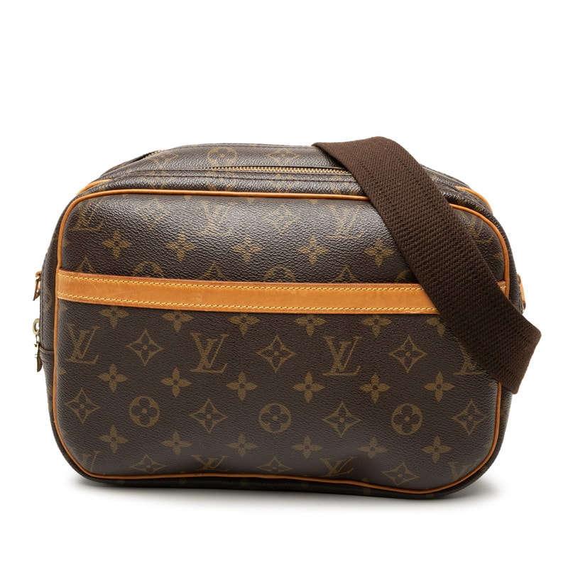 ルイ ヴィトン モノグラム リポーターPM 斜め掛け ショルダーバッグ M45254 ブラウン PVC レザー レディース LOUIS VUITTON 【中古】