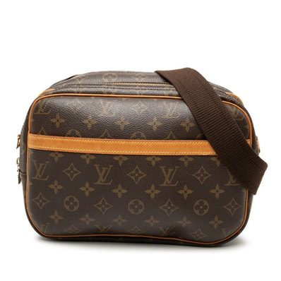 ルイ ヴィトン モノグラム リポーターPM 斜め掛け ショルダーバッグ M45254 ブラウン PVC レザー レディース LOUIS VUITTON 【中古】