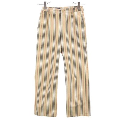 BURBERRY GOLF バーバリーゴルフ 三陽商会 日本製 ストライプ ゴルフ パンツ 7 ベージュ系