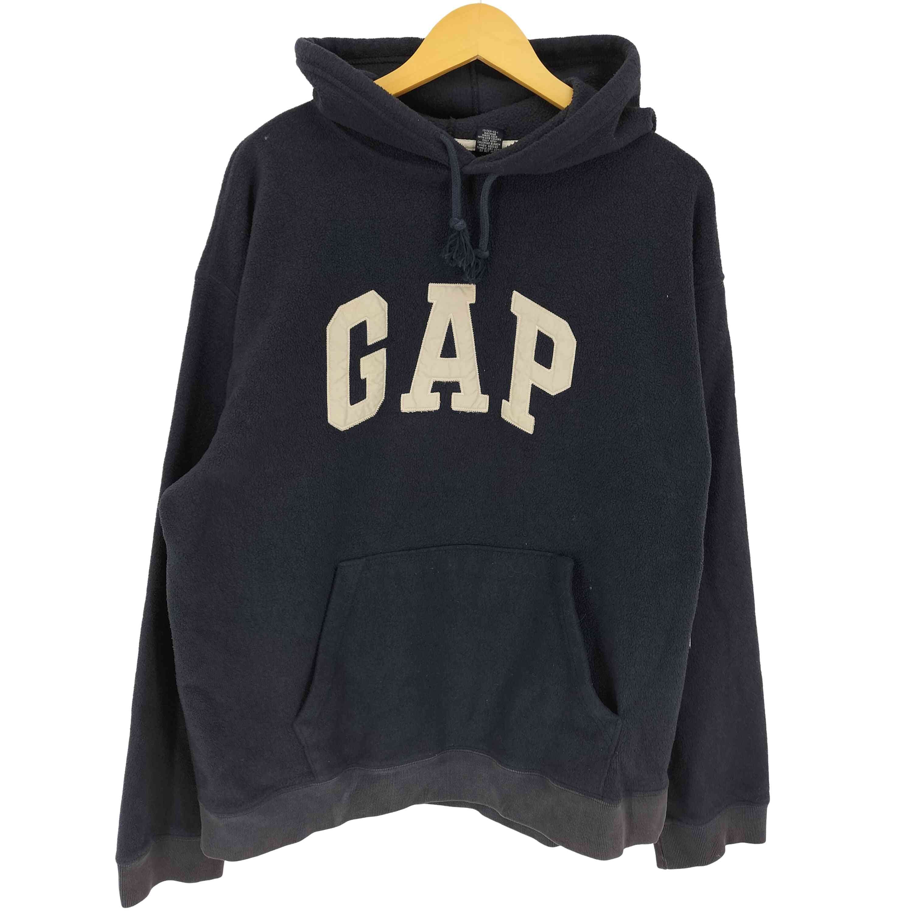 90-00S 紺タグ アーチロゴ フリース プルオーバー パーカー【1142050089518】