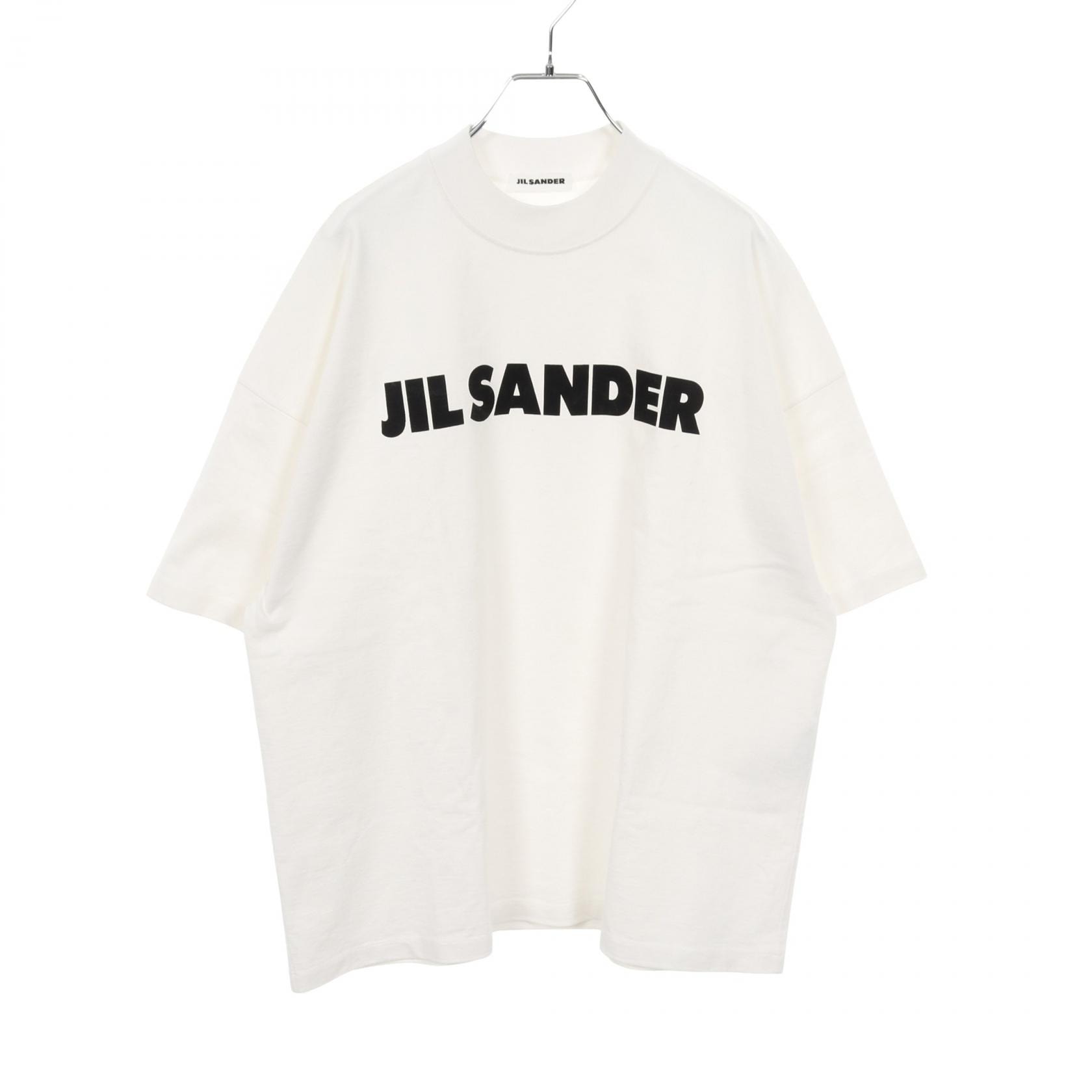 ジルサンダー JIL SANDER ロゴプリント カットソー 衣料品 トップス コットン メンズ ホワイト系 JSMP707020 【中古】
