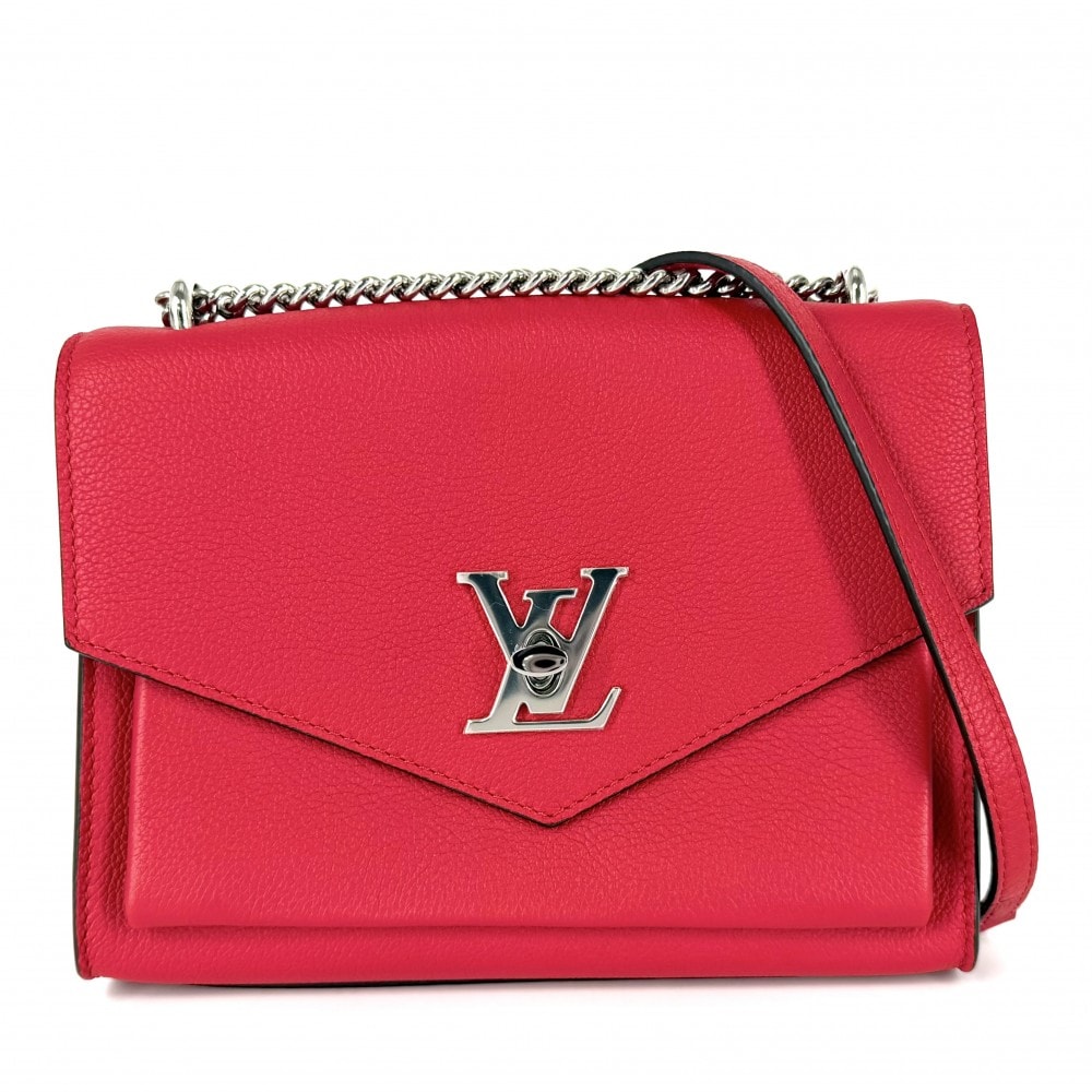 LOUIS VUITTON ルイヴィトン ショルダーバッグ チェーン マイロックミ―BB 肩掛け 斜め掛け M51419 レザー    レッド 赤 シルバー金具 レディース 美品【中古品】