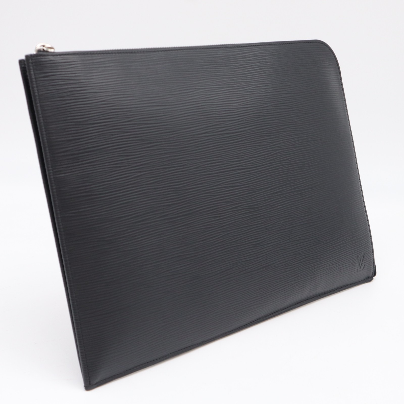 美品 LOUIS VUITTON ルイ・ヴィトン エピ ポシェットジュールGM ノワール M64153 クラッチバッグ ブラック グレインレザー メンズ