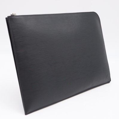 美品 LOUIS VUITTON ルイ・ヴィトン エピ ポシェットジュールGM ノワール M64153 クラッチバッグ ブラック グレインレザー メンズ