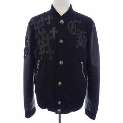 クロムハーツ CHROME HEARTS レターマン LETTERMAN CHマルチレザーパッチ レザースリーブ 2225-304-9840 スタジャン