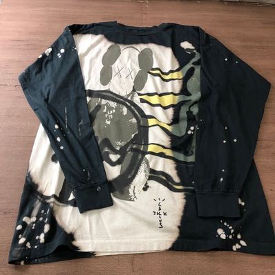 Travis Scott Cactus Jack x KAWS For Fragment L S Tee "Gray"