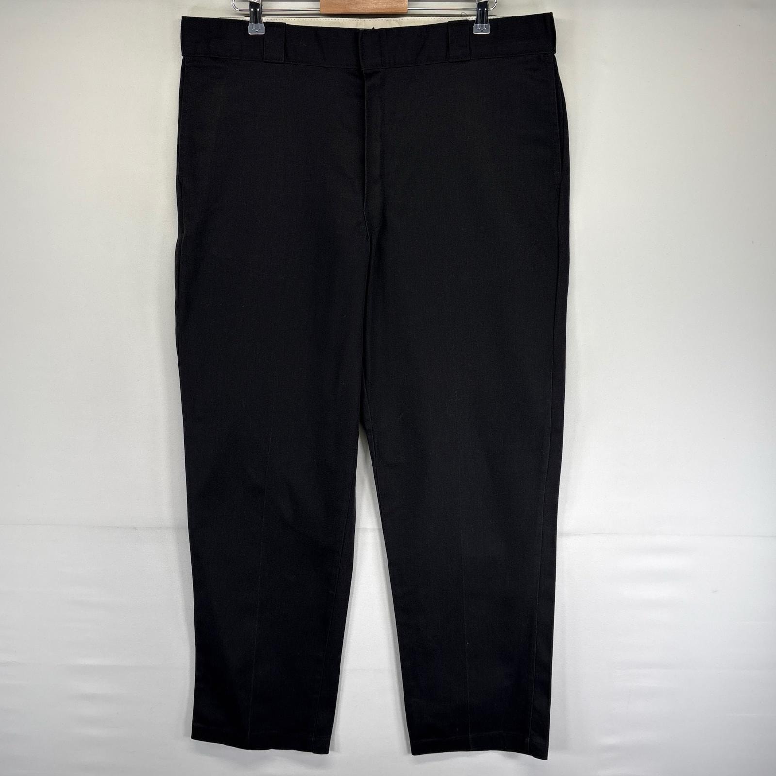 古着 ディッキーズ Dickies パンツ 874 ワンポイントロゴ ストレート ジッパーフライ ワークパンツ w40 L32  ブラック系 メンズ