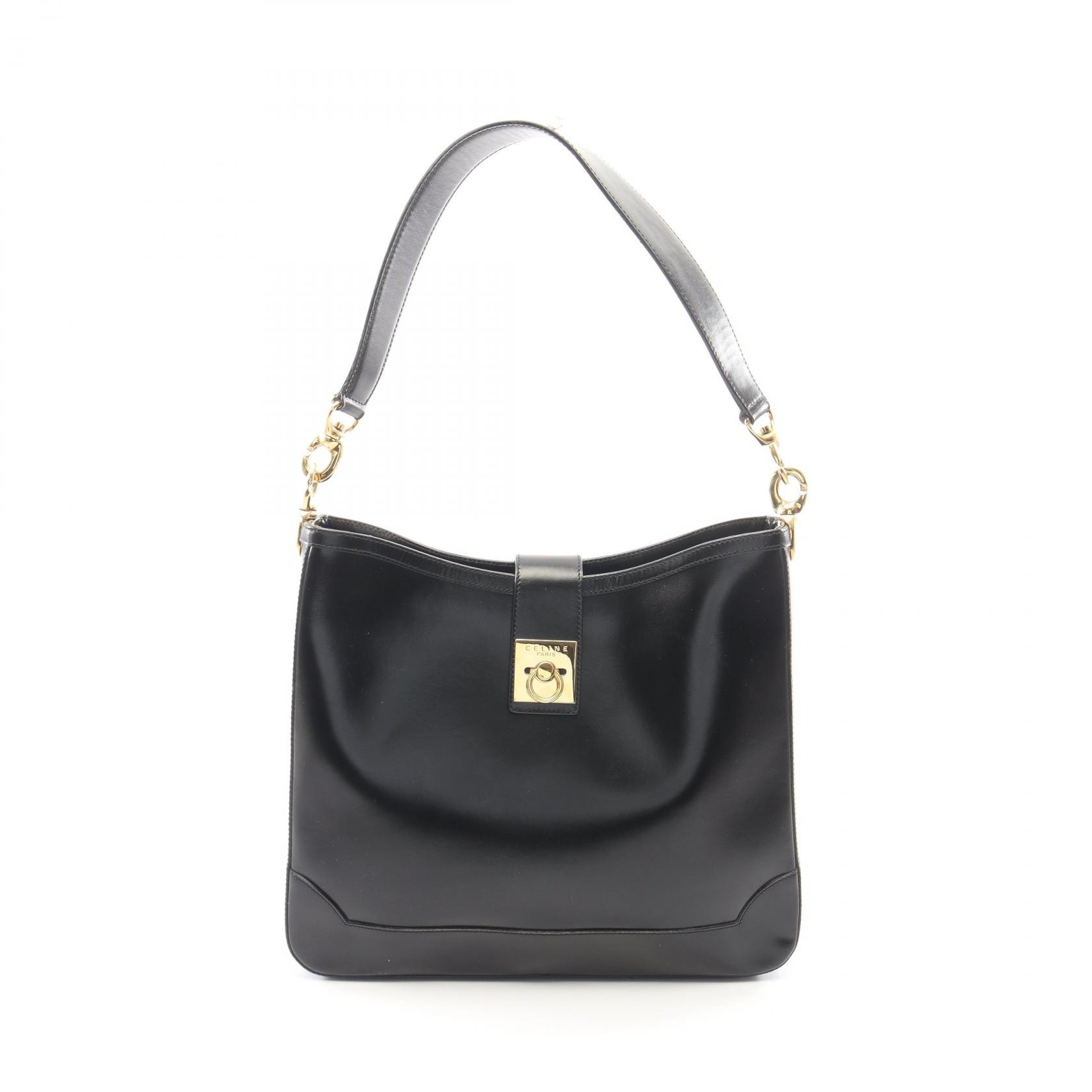 セリーヌ CELINE ショルダーバッグ バッグ レザー レディース ブラック系 【中古】
