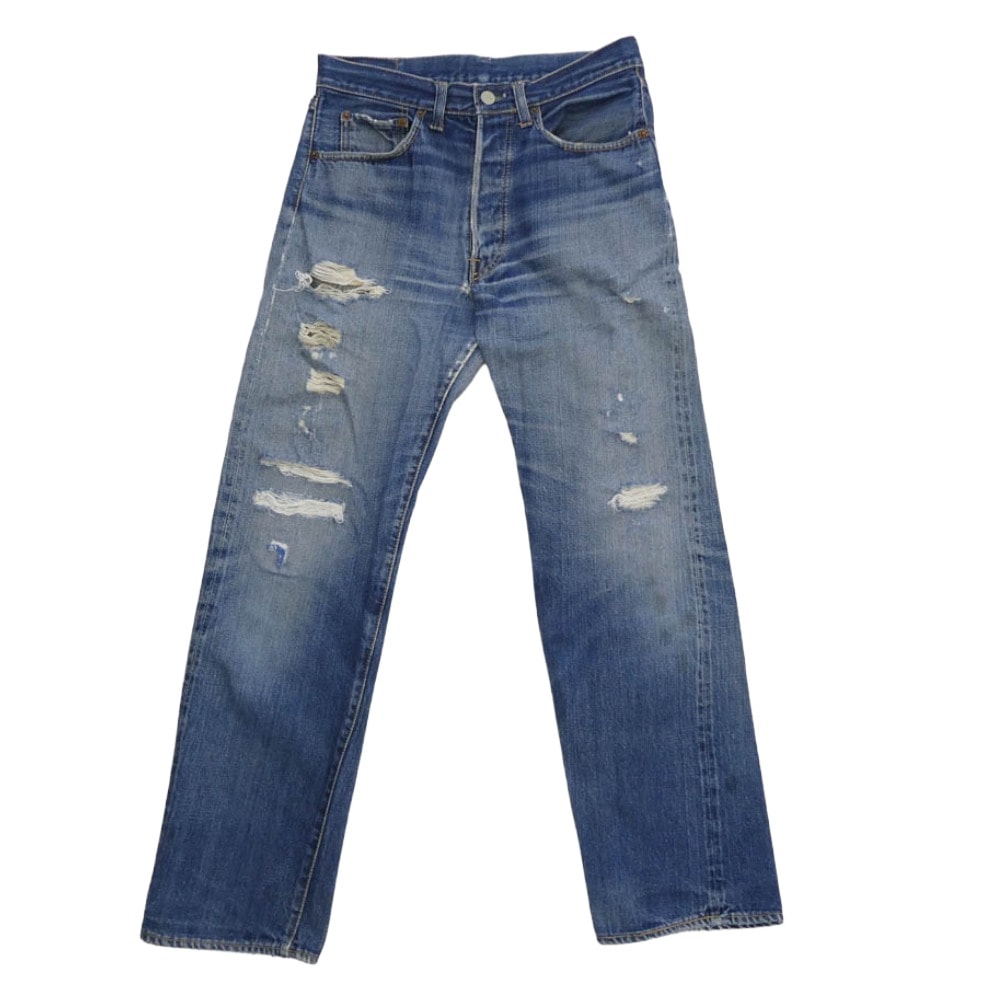 Levi's リーバイス デニムパンツ 60s 501 BIG E Aタイプ Vステッチ ボタン裏刻印4 両面不均等V デニム パンツ インディゴブルー系【中古】