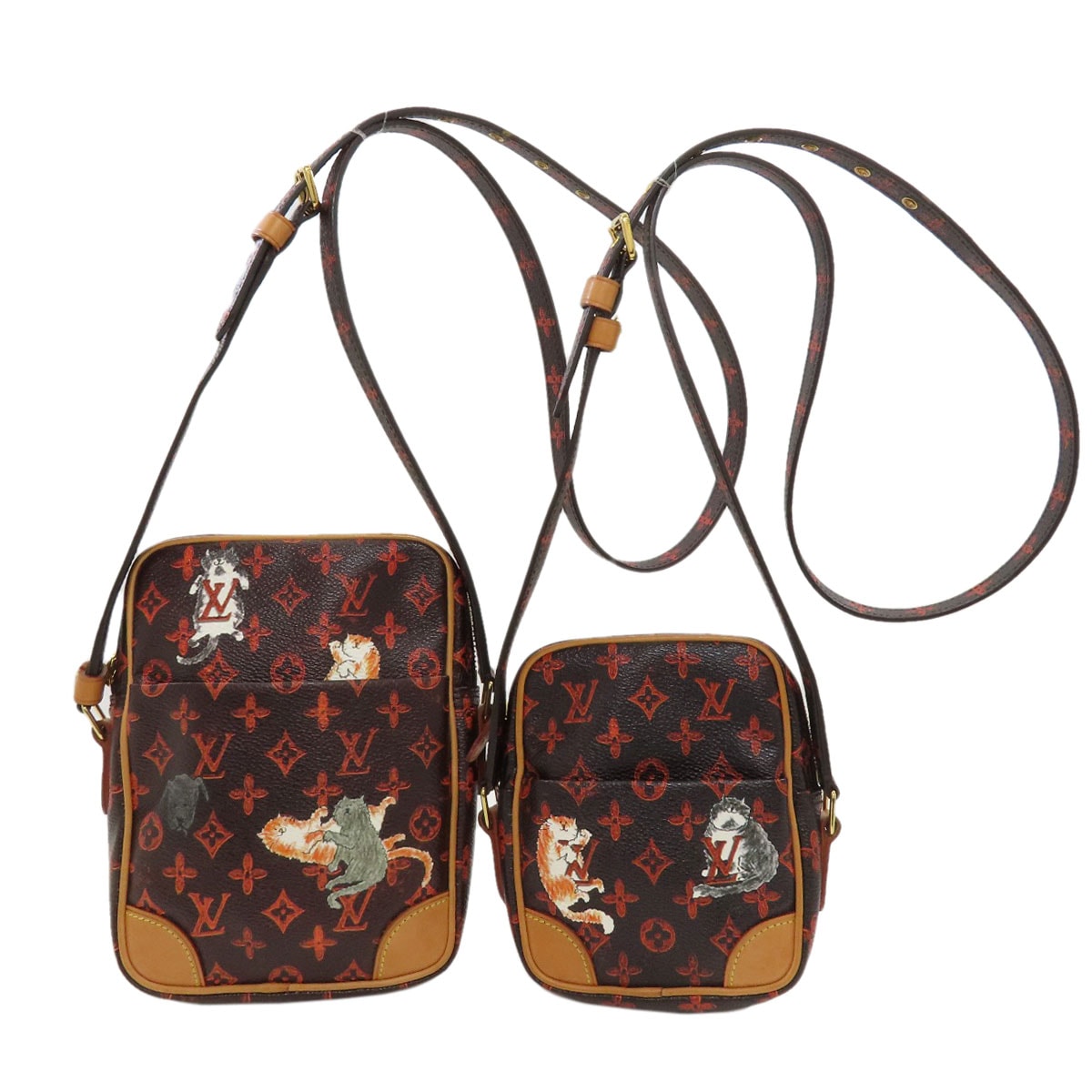 LOUIS VUITTON ルイヴィトン M44399 パナムセット キャットグラム ショルダーバッグ モノグラムキャンバス レディース [中古]