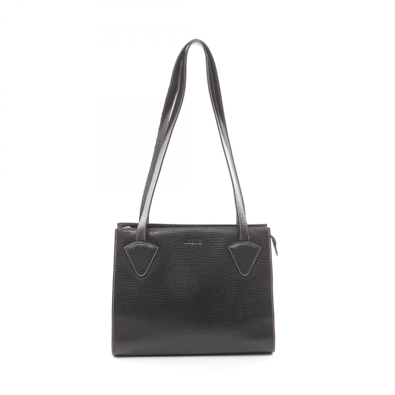 ロエベ LOEWE トートバッグ バッグ レザー レディース ブラック系 【中古】