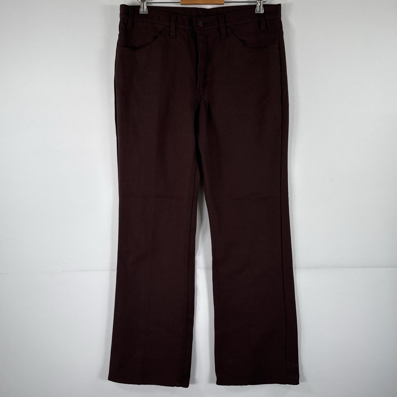 古着 90's/90年代 リーバイス Levi's USA製 スラックスパンツ ランチャーパンツ フレア ブーツカット 大きいサイズ w36 L31  ブラウン メンズ