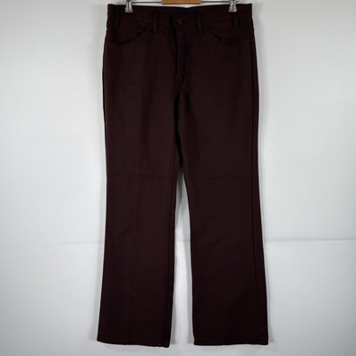古着 90's/90年代 リーバイス Levi's USA製 スラックスパンツ ランチャーパンツ フレア ブーツカット 大きいサイズ w36 L31 ブラウン メンズ