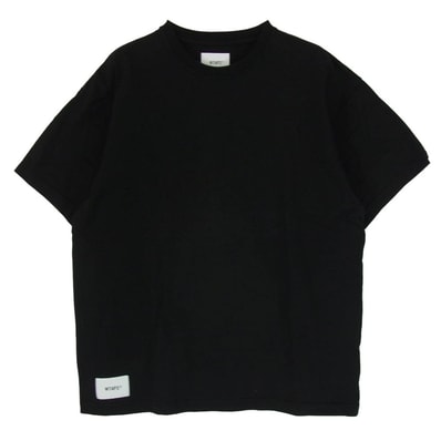 WTAPS ダブルタップス Tシャツ 25SS 251ATDT-CSM35 SIGN 01 / SS / COTTON ロゴプリント クルーネック 半袖 Tシャツ ブラック系 X02【中古】