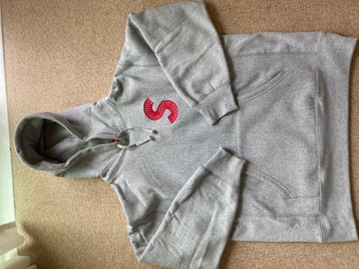 Supreme S Logo Hooded Sweatshirt "Heather Grey" (20FW)